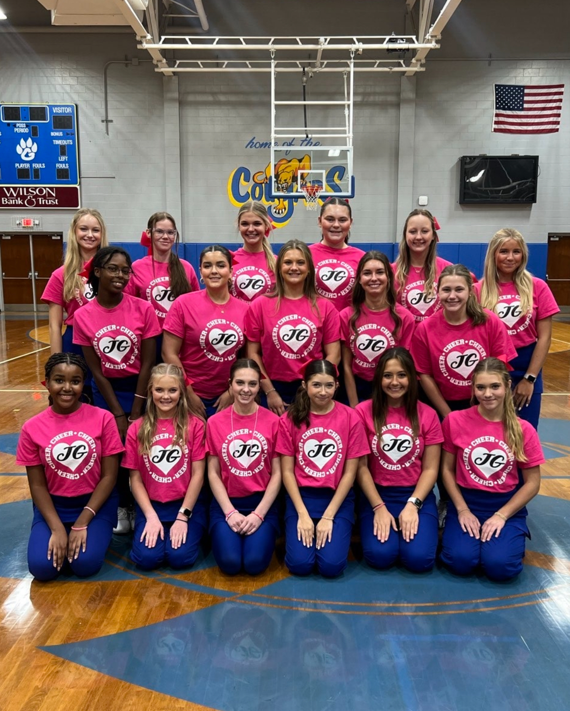 The Cheer team poses together on October 18.